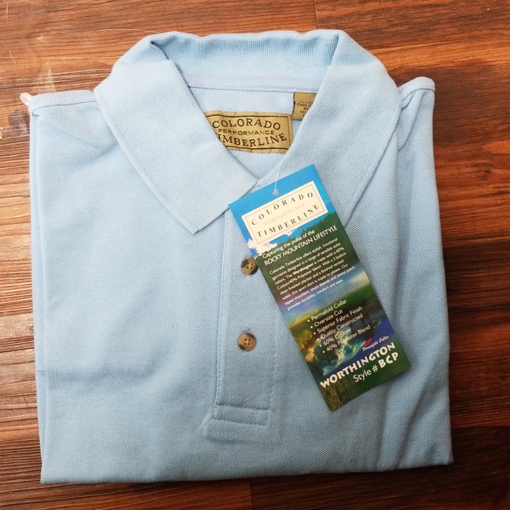 Timberline Light Blue Polo size Large